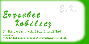 erzsebet kobilicz business card